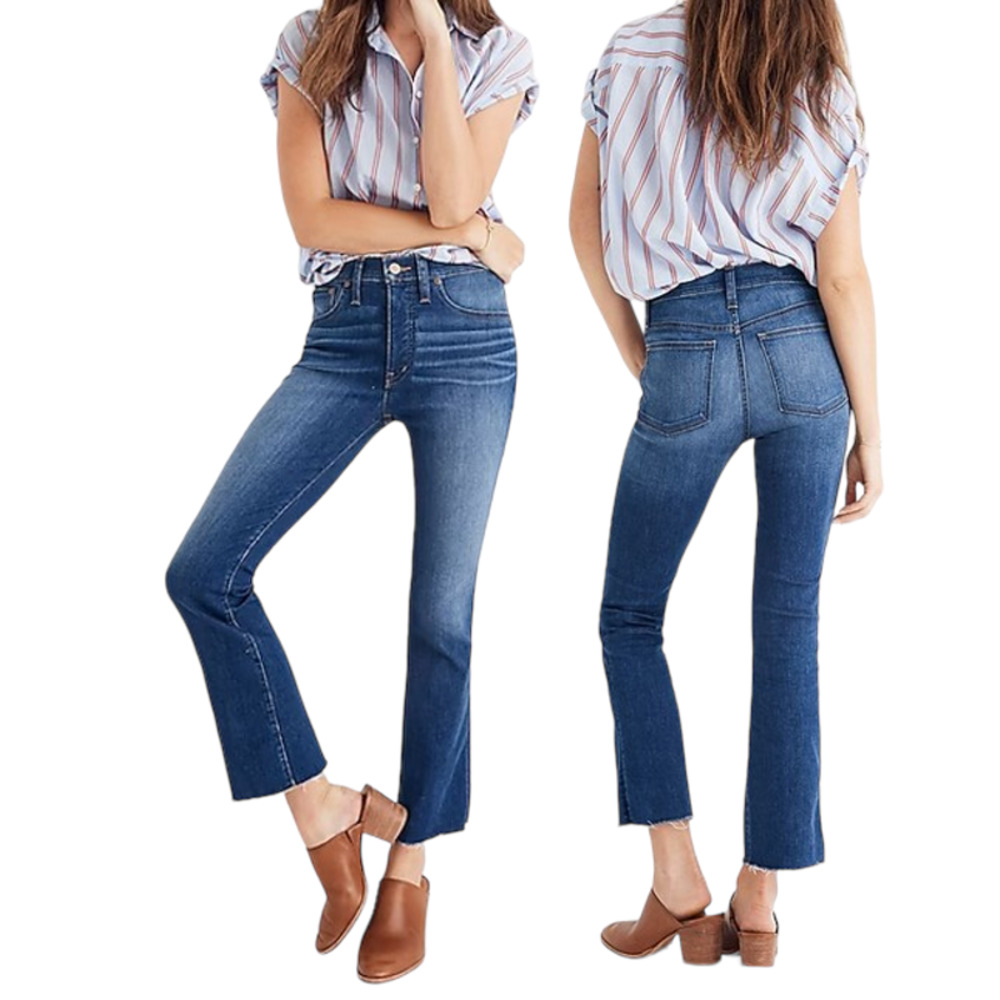 Madewell Blue High-Rise Ankle Crop Jeans